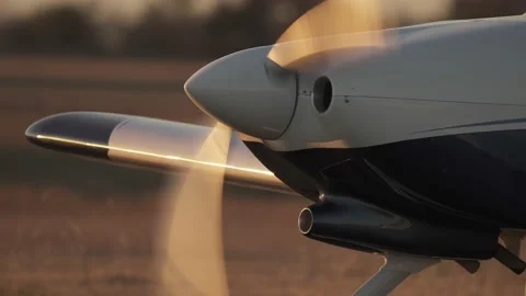 Airplane Propeller Closeup Stock Footage 169544822