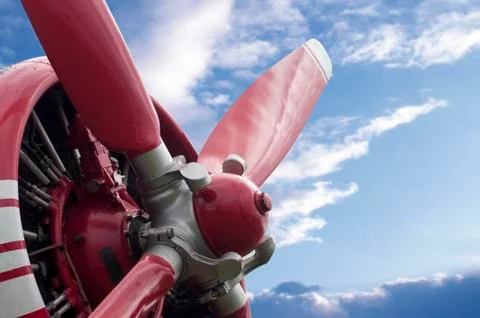 Airplane propeller engine Stock Photos