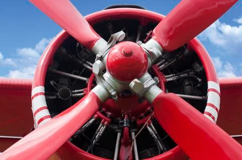 Airplane propeller engine Stock Photos