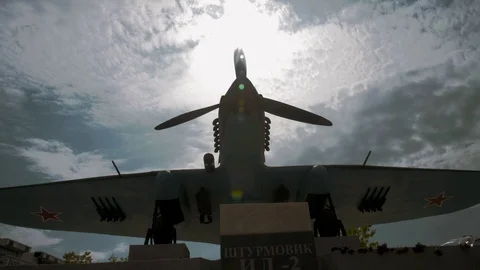 Airplane with a propeller engine since the Second World War Stock Footage 89498543