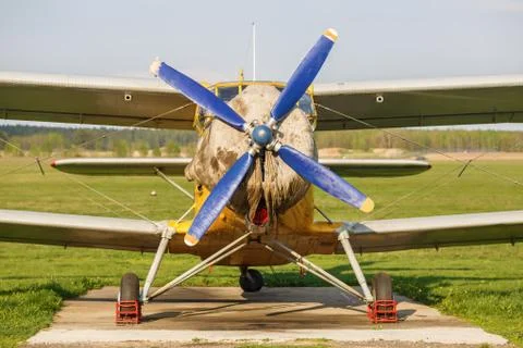 Airplane with propeller Stock Photos