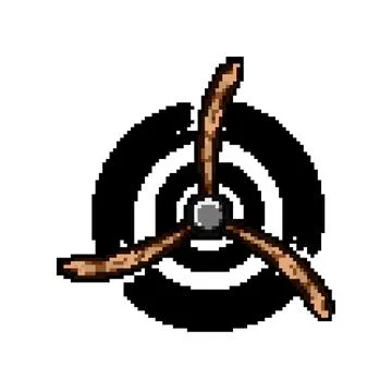 Airplane propeller pixel art vector illustration Stock-Illustration