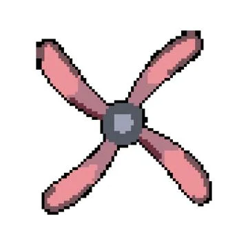 Airplane propeller pixel art vector illustration Stock-Illustration