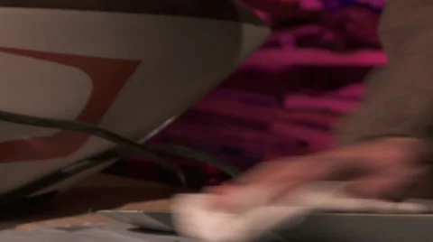 Airplane Propeller in Workshop CU Stock Footage 47179410