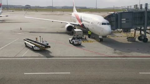 Airplane ready to take off Stock-Footage 146225417