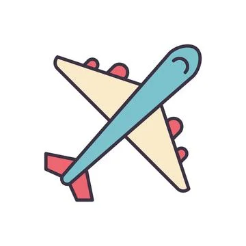 Airplane related vector icon Stock Illustration