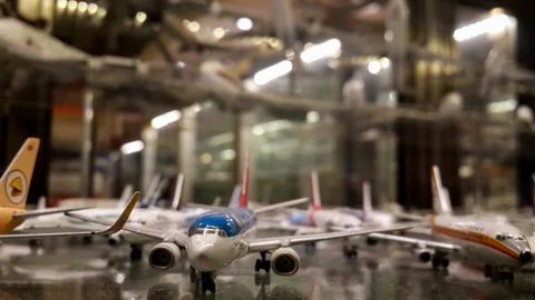 Airplane Replika Collection Stock Photos