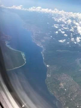 Airplane River View Stock Photos
