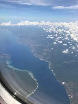 Airplane River View Stock Photos