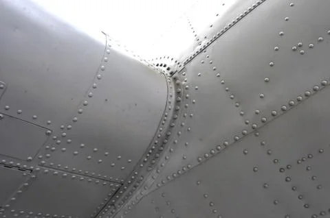 Airplane rivets Stock Photos