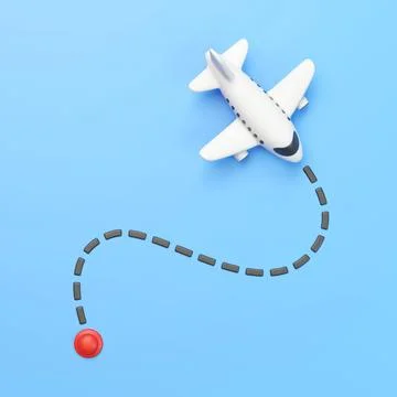 Airplane Route Navigation Concept Stock Illustration
