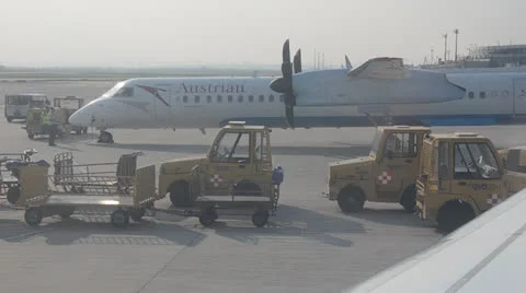 Airplane on runway Stock Footage 22881953