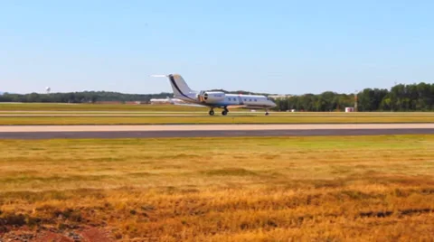 Airplane on Runway Stock Footage 37826485