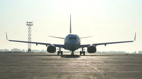 Airplane on the runway Stock Footage 116706958