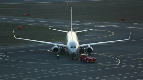 Airplane on the runway Stock-Footage 331091225