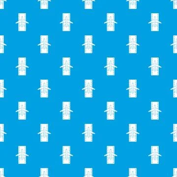 Airplane on the runway pattern seamless blue 스톡 일러스트
