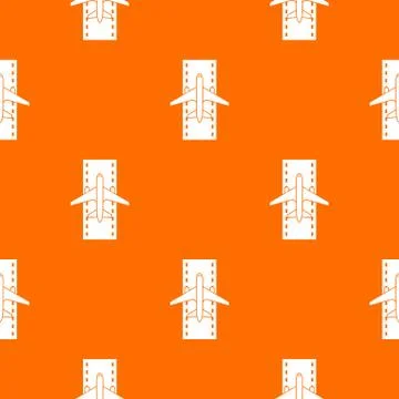 Airplane on the runway pattern seamless Stock Illustration