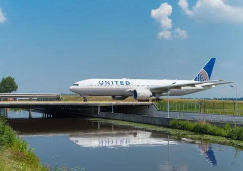 Airplane on runway Stock Photos