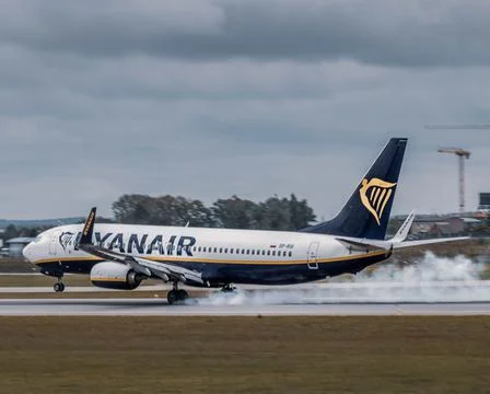 Airplane on the runway Stock Photos