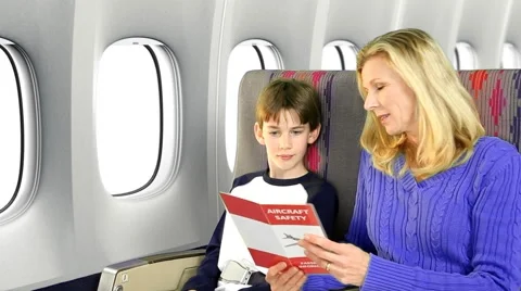 Airplane Safety Stock Footage 43356985