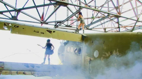 Airplane scene Stock Footage 5165824