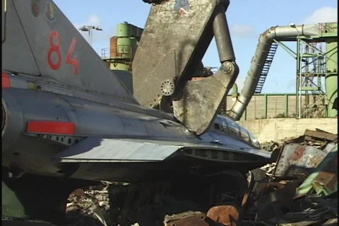 Airplane Scrapyard 1 스톡 동영상 289096