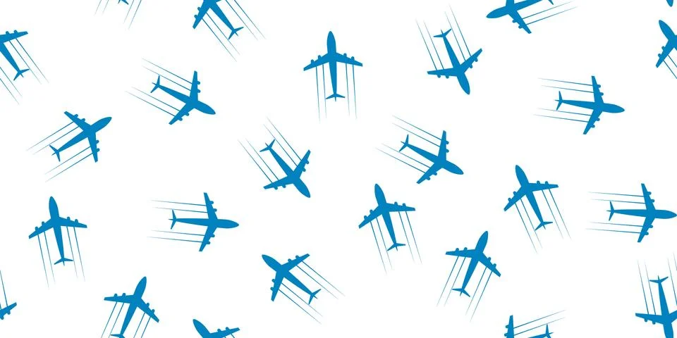 Airplane seamless background Stock-Illustration
