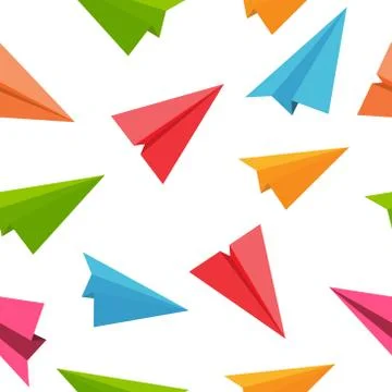 Airplane Seamless Pattern Background 스톡 일러스트