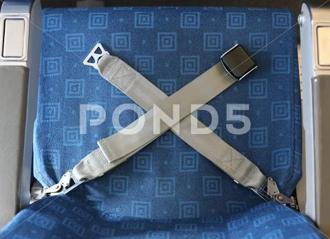 Airplane seat belt Stock Photos