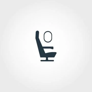Airplane Seat creative icon. Simple element illustration. Airplane Seat concept Stock Illustration