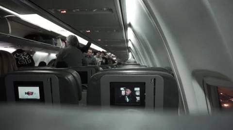 Airplane Seating Stock Footage 48330144