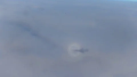 Airplane shadow clouds Vidéo 74298161