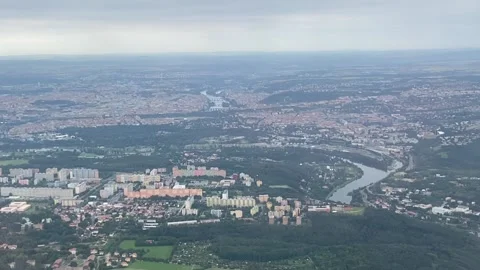 AIRPLANE SHOT | PRAGUE | FULL HD Stock Footage 144145697