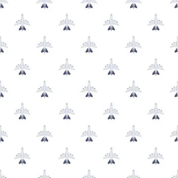 Airplane shuttle pattern creating travel and aviation background Stock Illustration