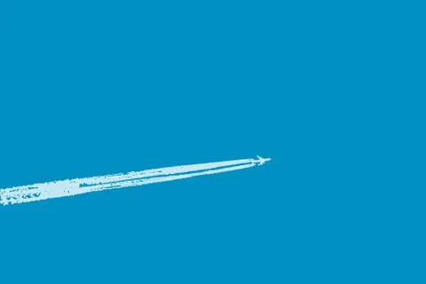 Airplane in the shy Illustrazione stock