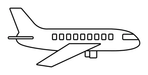 Airplane side view icon Stock Illustration
