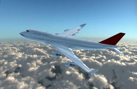 Airplane side view Stock Illustration