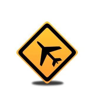 Airplane sign Stock Illustration