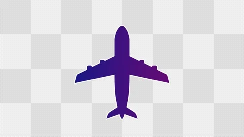 Airplane silhouette Vídeo Stock 335514375