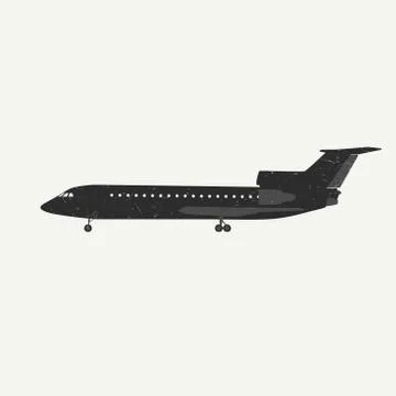 Airplane silhouette Stock Illustration