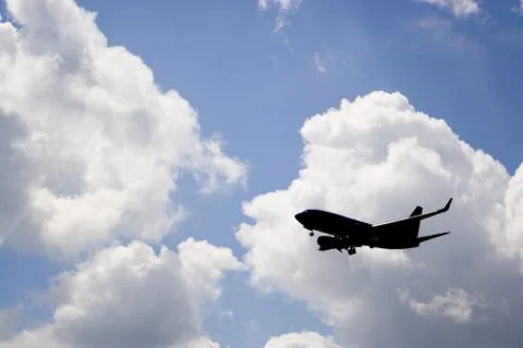 Airplane Silhouette Stock Photos