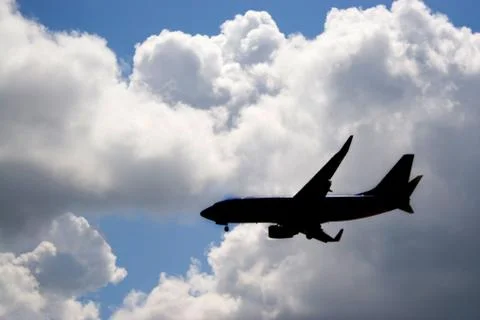 Airplane Silhouette Stock Photos