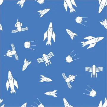 Airplane Silhouette Seamless Pattern Stock Illustration