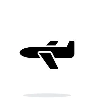 Airplane simple icon on white background. Stock Illustration
