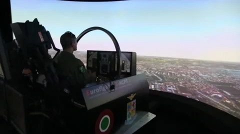 Airplane simulator Video stock 49174728