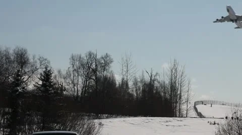 Airplane in the sky Видео 11019085