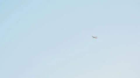 Airplane in the sky Stock Footage 50186643