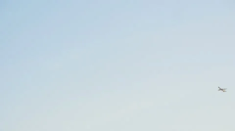Airplane in the sky Stock Footage 51045001
