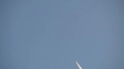 Airplane in the sky Stock Footage 53855609