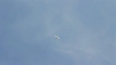 Airplane in the sky Stock Footage 63159034